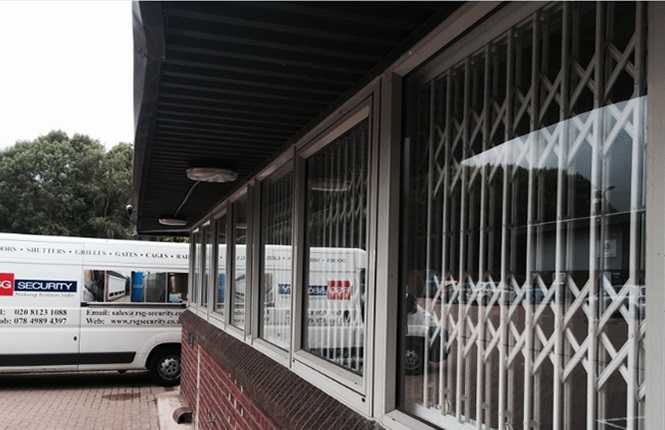quality security grilles & professional workmaship on commercial project in Surrey.